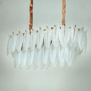 لوستر ۹ شعله لایت لوستر کد N2421/80-30 کریستال سفید - Image 3