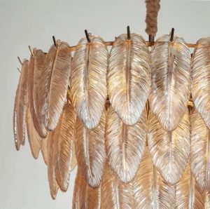 لوستر ۱۵ شعله لایت لوستر کد N2421/55 کریستال عسلی - Image 2