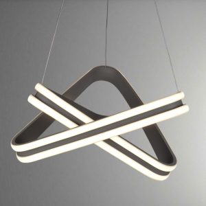 چراغ آویز لایت لوستر کد A6415/T طوسی (ریموت دار) - Image 2