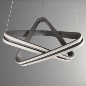 چراغ آویز لایت لوستر کد A6415/T طوسی (ریموت دار) - Image 4